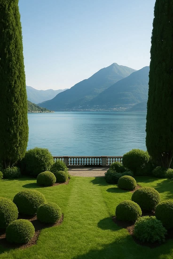 Italy, Lake Como - Lakeside Garden, Quiet Luxury