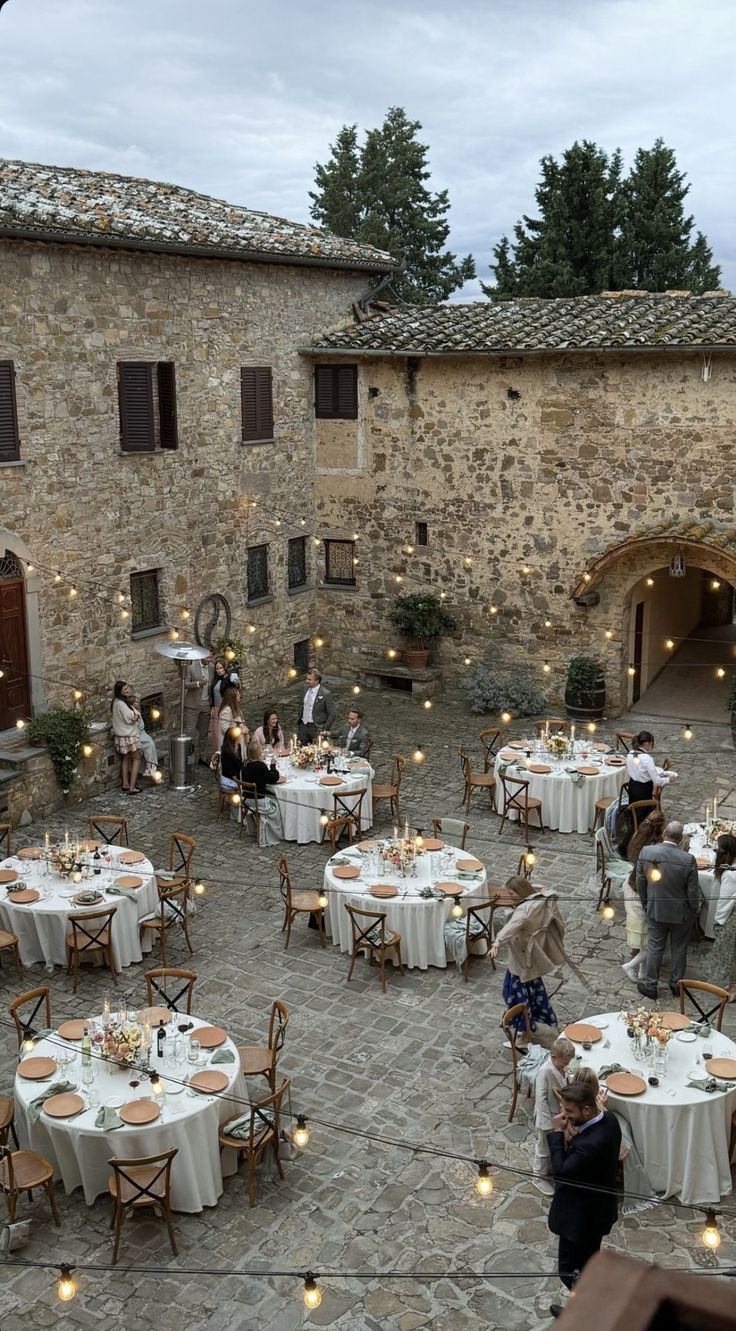 Italy, Tuscany - Medieval Borgo, Courtyard Wedding