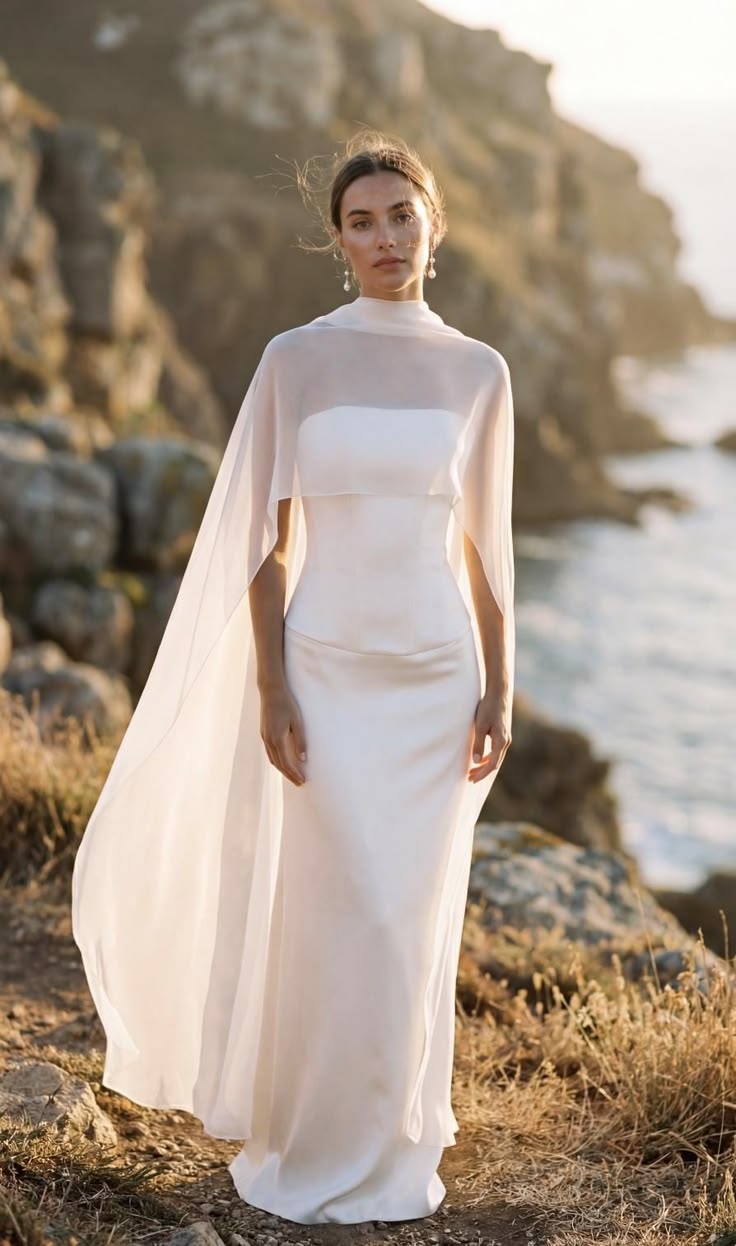 Bridal Silk Shawl Front Full Body