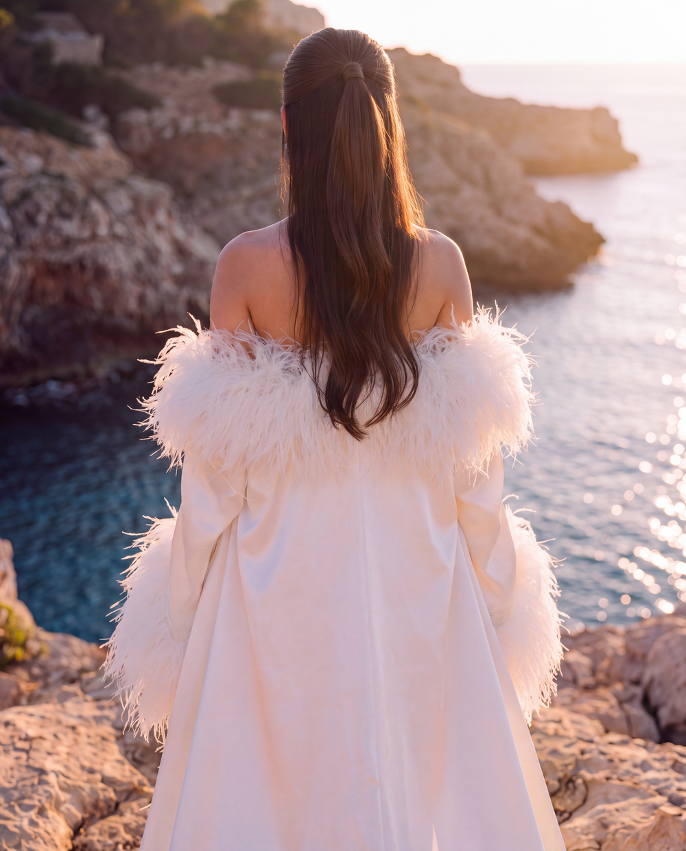Satin Feather Jacket