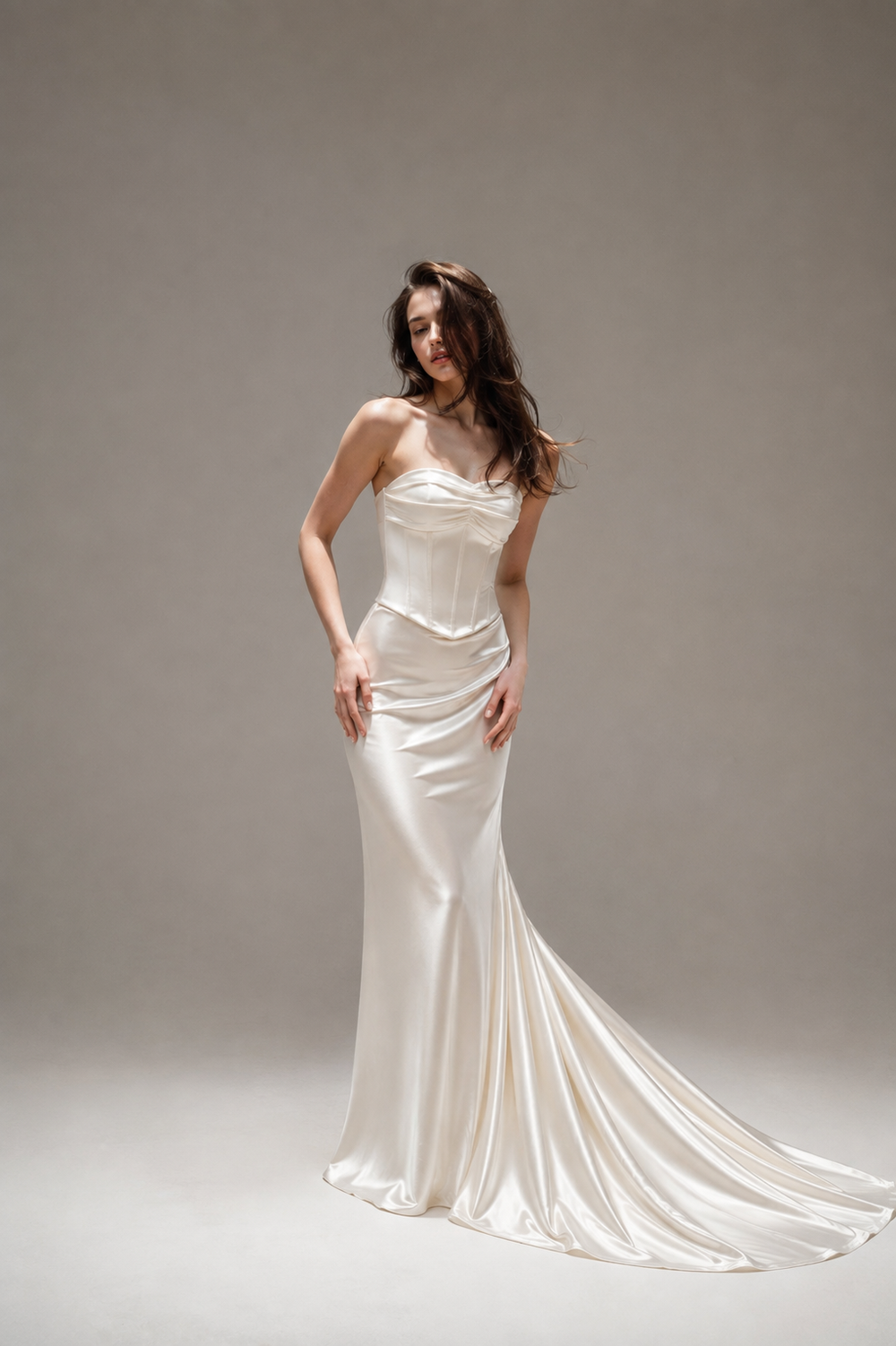 Satin fabric Front