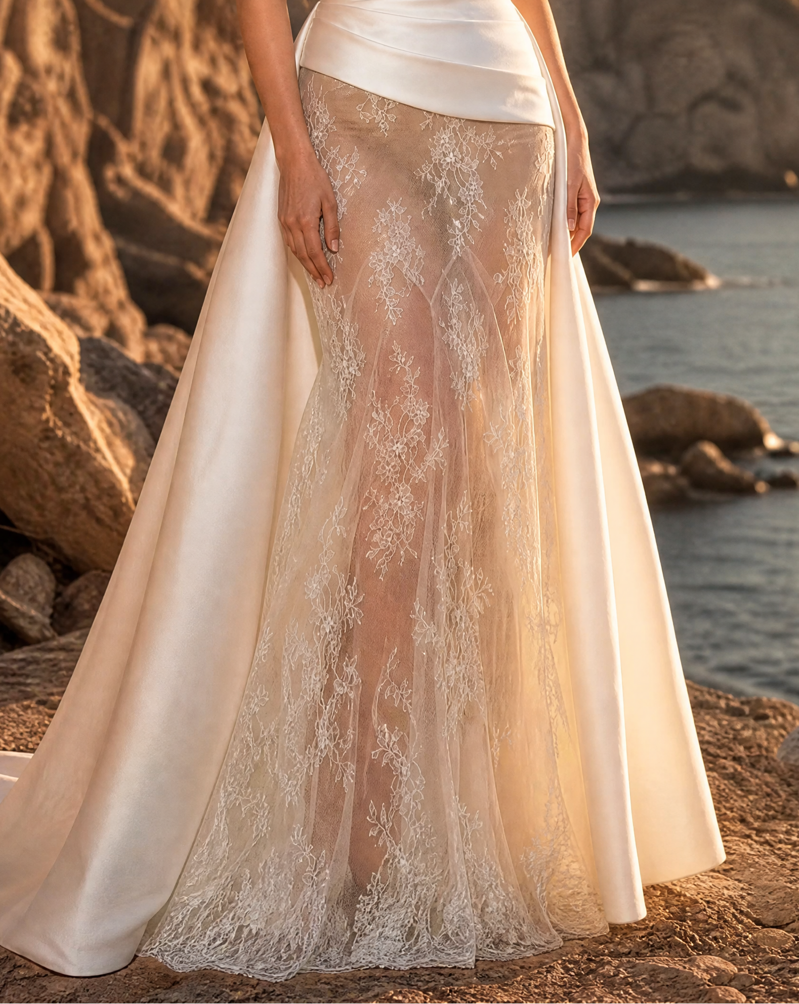 Long Lace Skirt Bottom