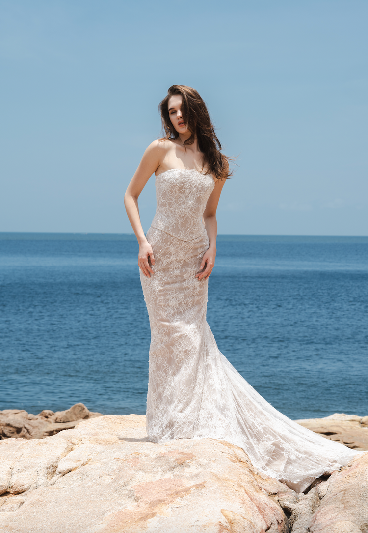 Lace fabric front

