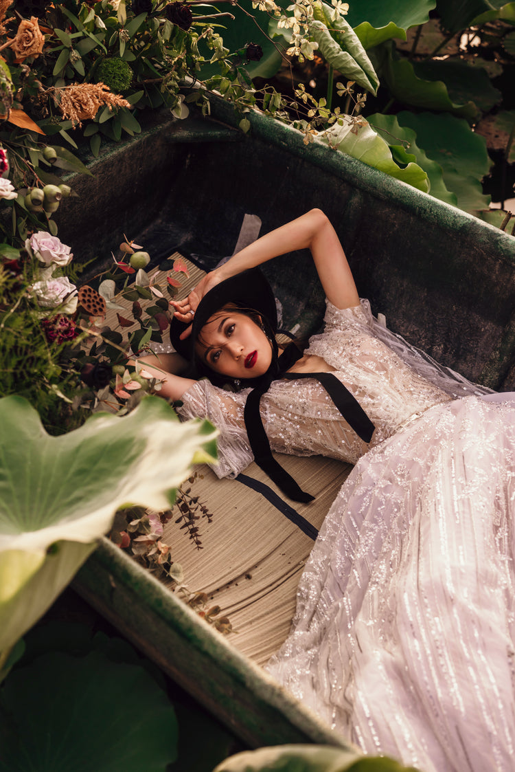 front - Gown + Detachable Train