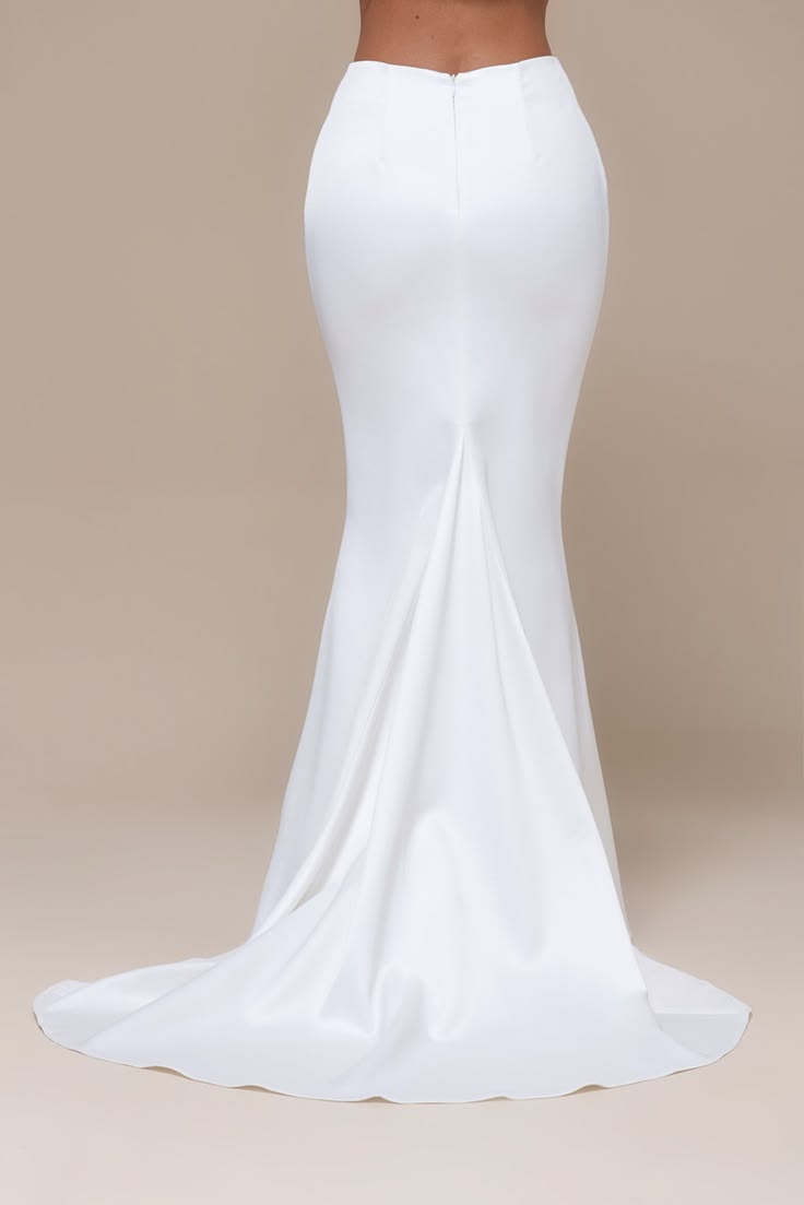 Satin Mermaid Skirt Back
