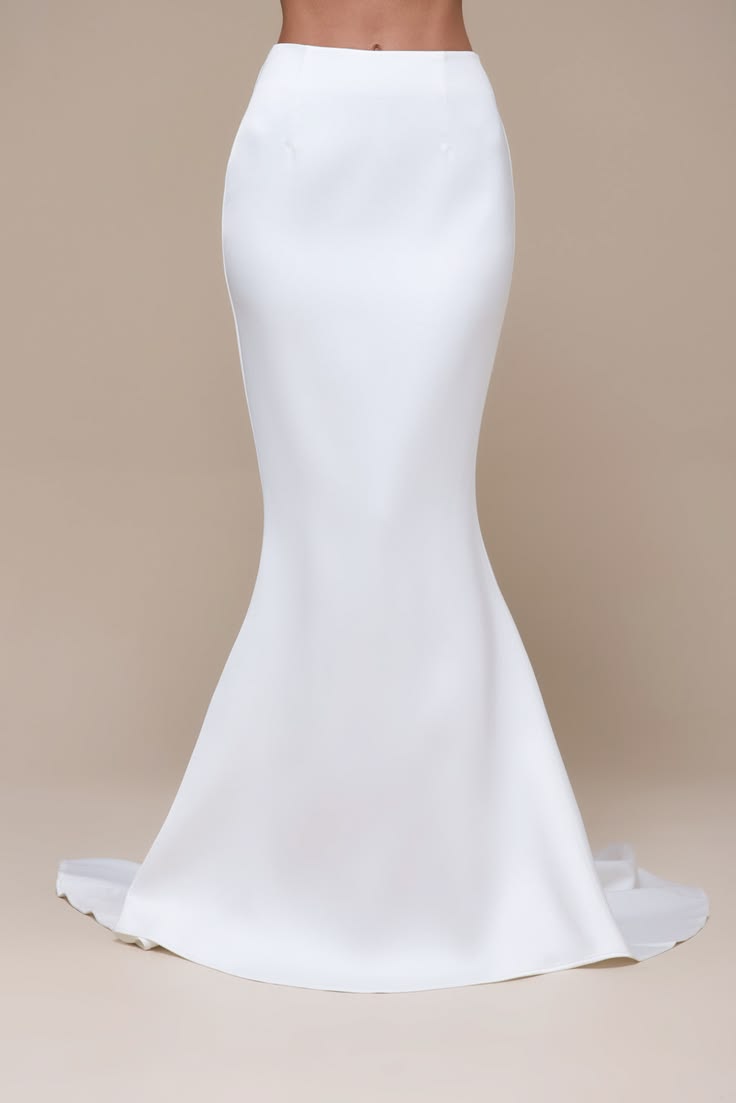 Satin Mermaid Skirt Front